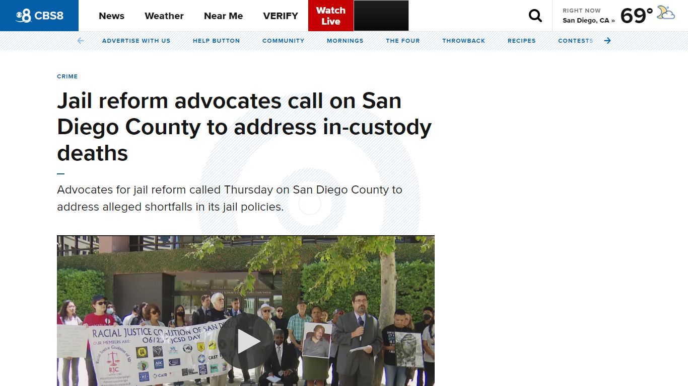 Jail reform advocates call on San Diego County to address in-custody deaths